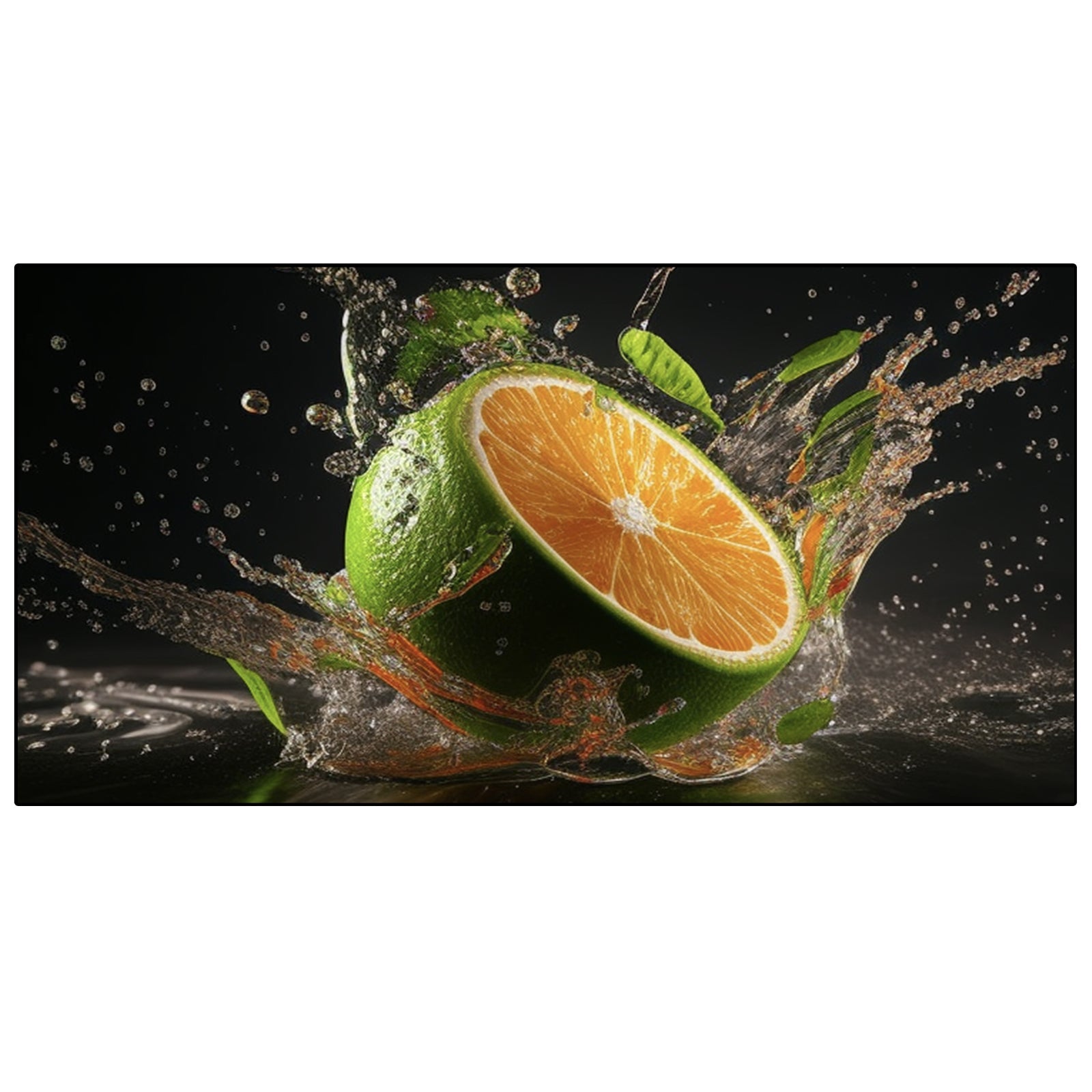 Spritzschutz Küche Limette Orange Splash