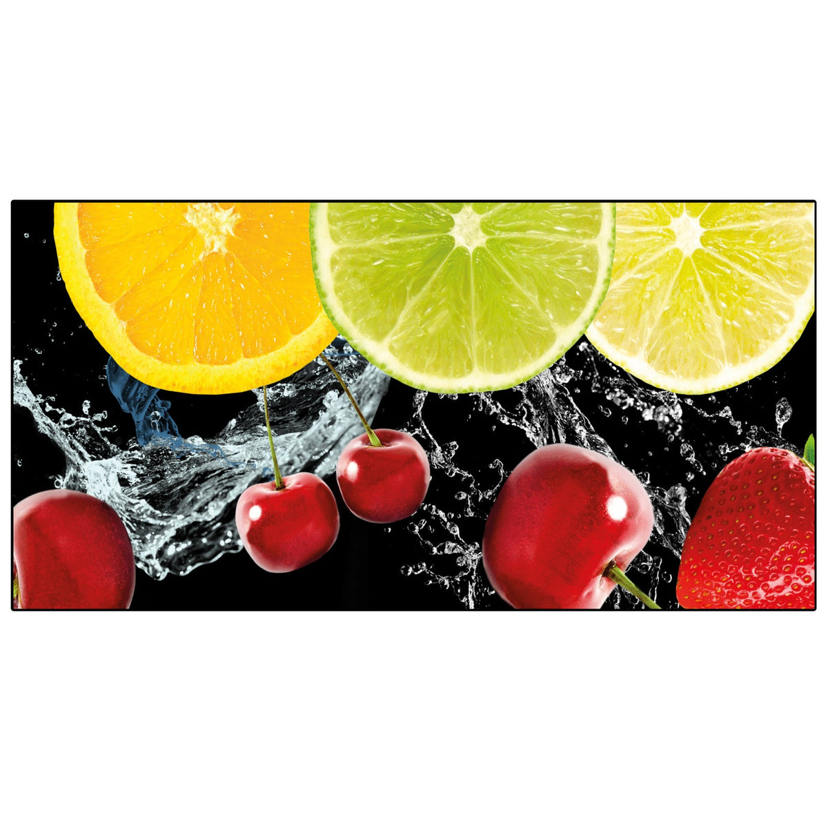 Spritzschutz Küche Limette Kirsch Erdbeere Splash