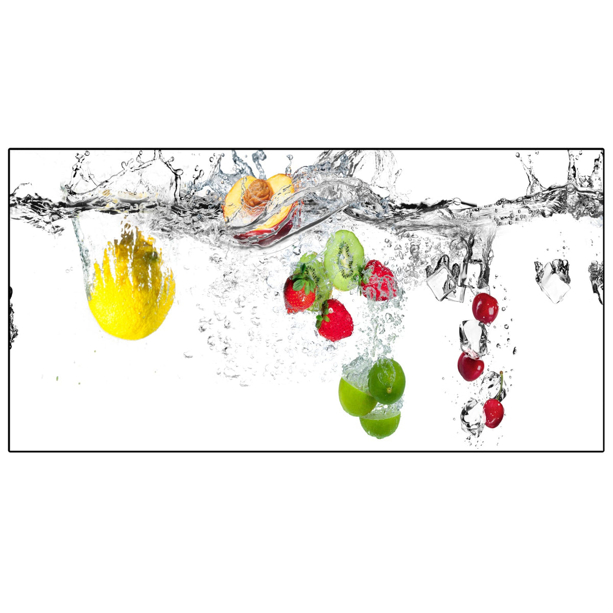 Spritzschutz Küche Obst im Wasser 