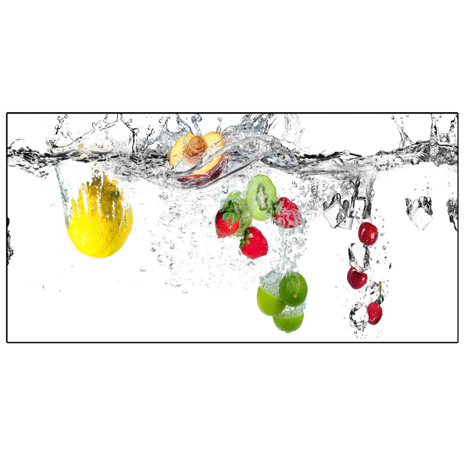 Spritzschutz Küche Obst im Wasser 