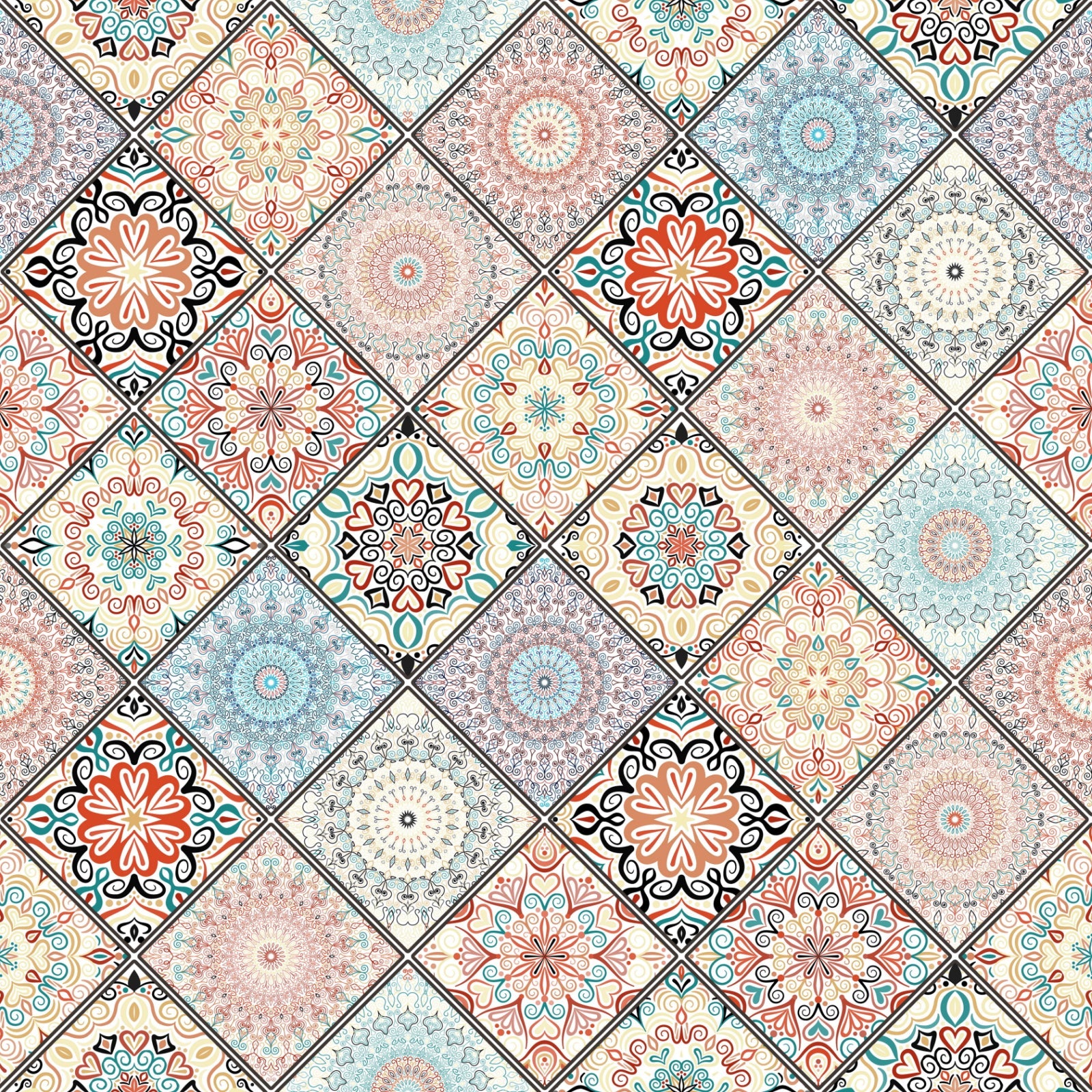 Küchenrückwand Boho Patchwork